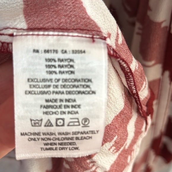 Anthropologie Front Ring Printed Kaftan The Lucia size M/L - Picture 7 of 7